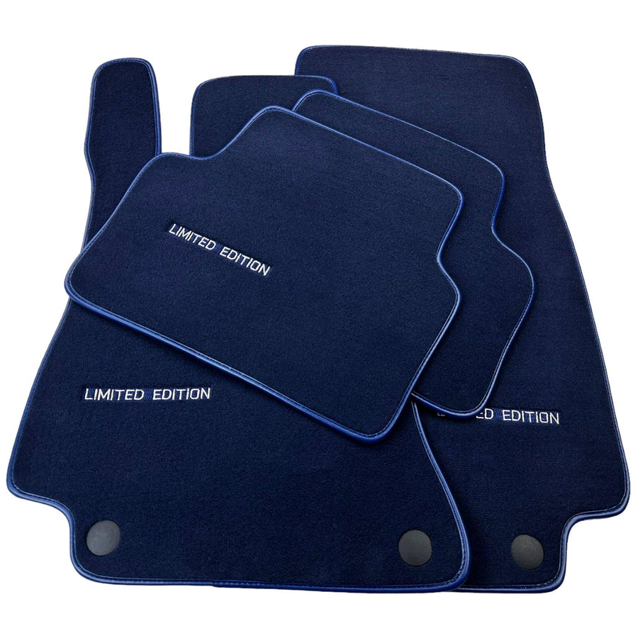 Dark Blue Floor Mats For Mercedes Benz CLK-Class C209 Coupe (2002-2009) | Limited Edition - AutoWin