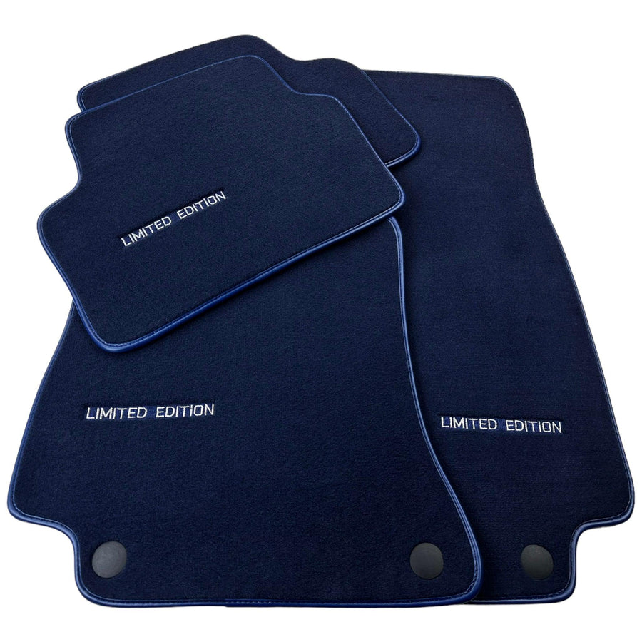 Dark Blue Floor Mats For Mercedes Benz CLK-Class C209 Coupe (2002-2009) | Limited Edition - AutoWin