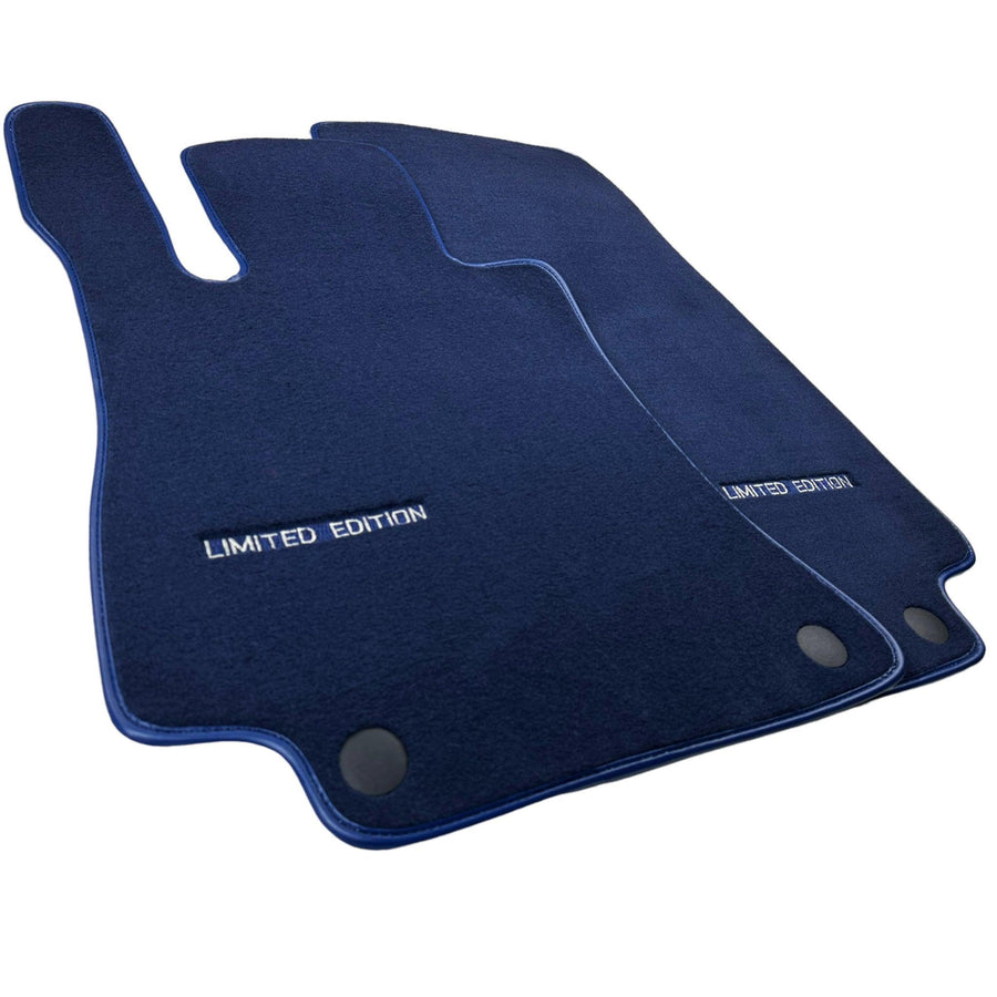 Dark Blue Floor Mats For Mercedes Benz CLK-Class C209 Coupe (2002-2009) | Limited Edition - AutoWin