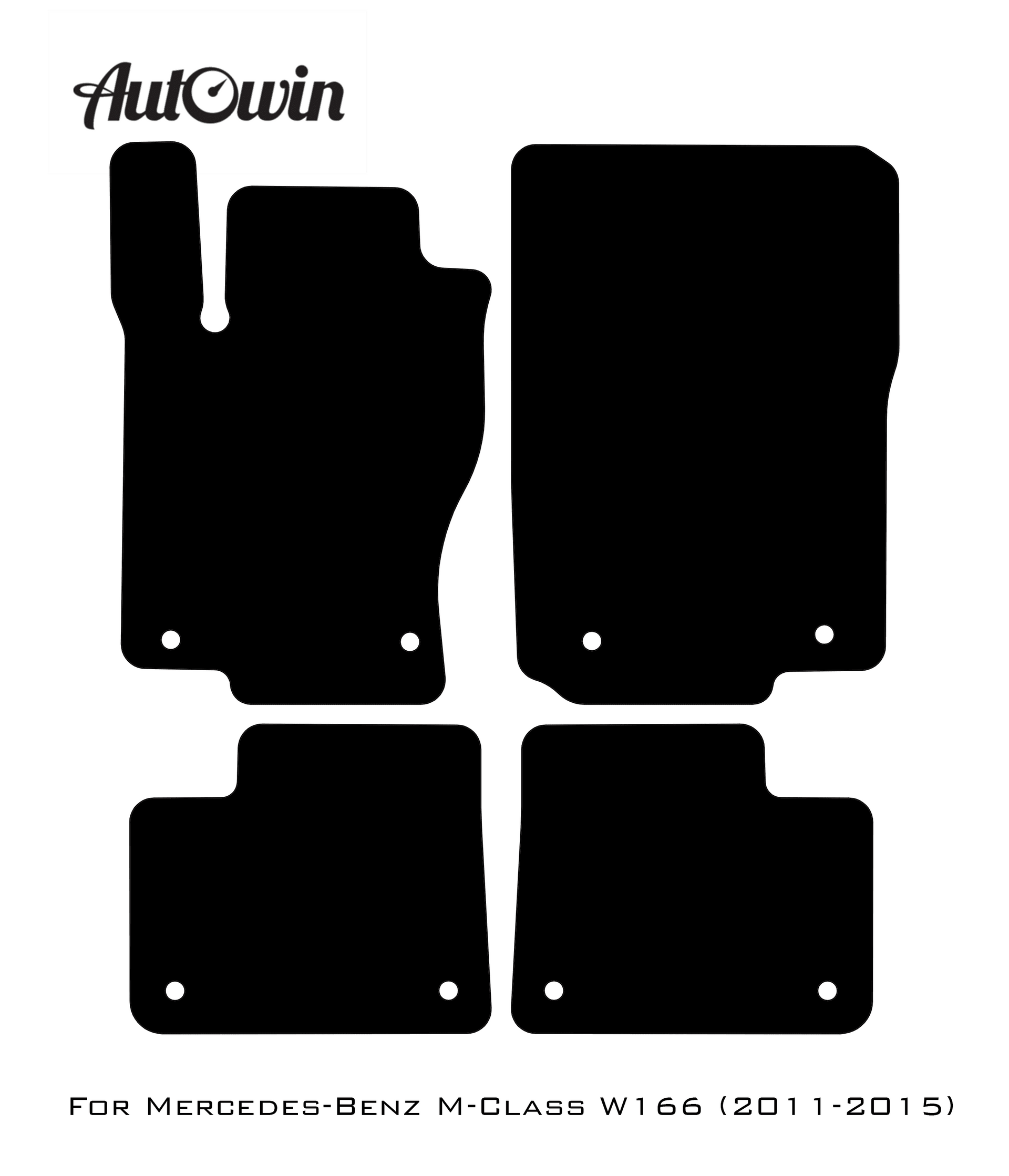 Dark Blue Floor Mats For Mercedes Benz M-Class W166 (2011-2015) | Limited Edition - AutoWin