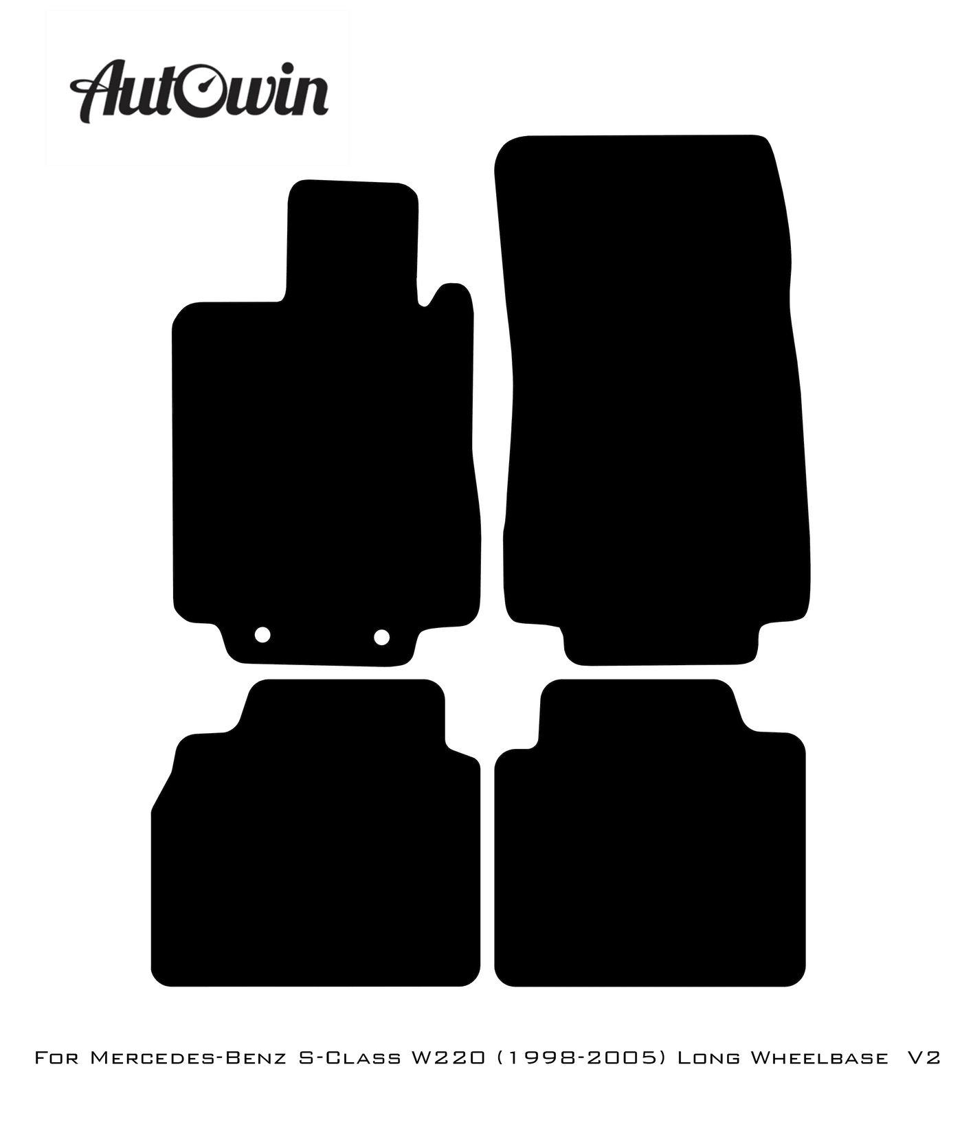 Dark Blue Floor Mats For Mercedes Benz S-Class W220 (1998-2005) Long Wheelbase | Limited Edition - AutoWin