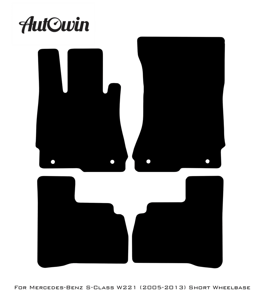 Dark Blue Floor Mats For Mercedes Benz S-Class W221 (2005-2013) Short Wheelbase | Limited Edition - AutoWin