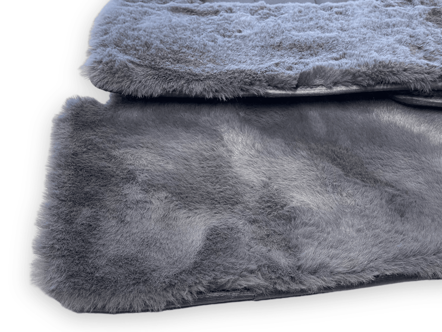 Dark Gray Sheepskin Floor Mats For Rolls Royce Shadow 1965-1977 Er56 Design Brand - AutoWin
