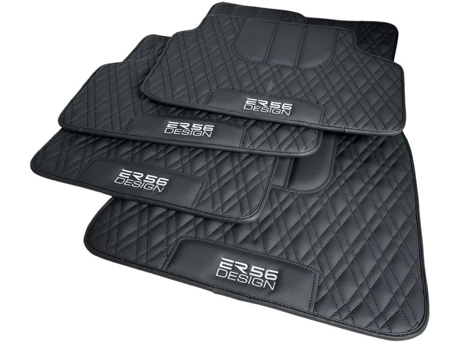 Floor Mats For BMW 3 Series E36 Convertible Black Leather Er56 Design - AutoWin