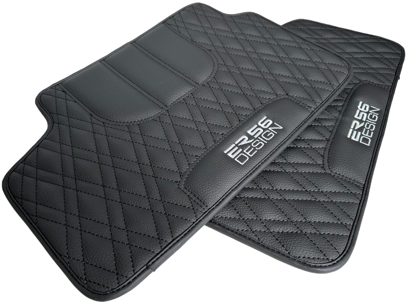 Floor Mats For BMW 3 Series E92 Lci Black Leather Er56 Design - AutoWin