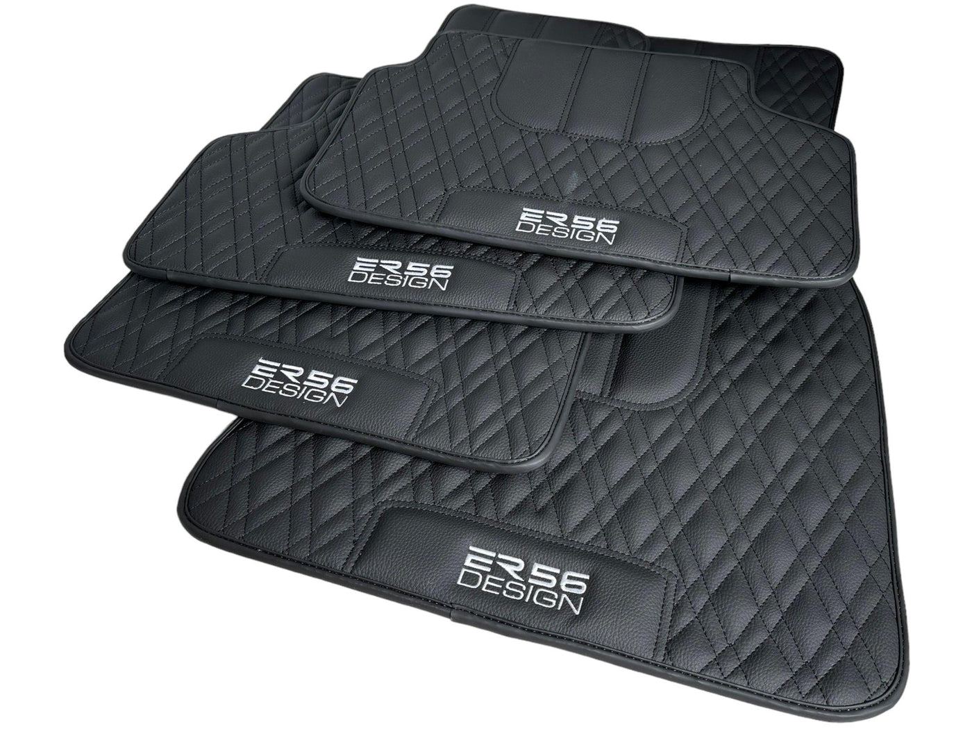 Floor Mats For BMW 4 Series F33 Black Leather Er56 Design - AutoWin