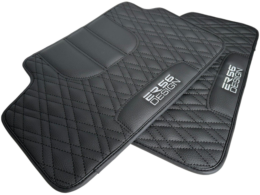 Floor Mats For BMW 5 Series E39 Black Leather Er56 Design - AutoWin