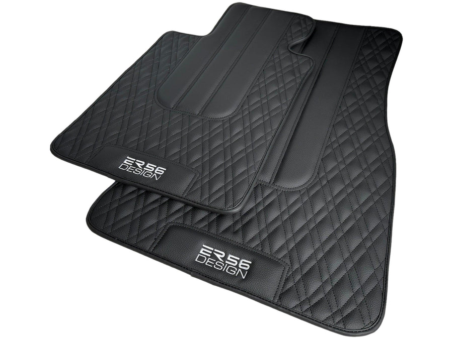 Floor Mats For BMW 5 Series E60 Black Leather Er56 Design - AutoWin
