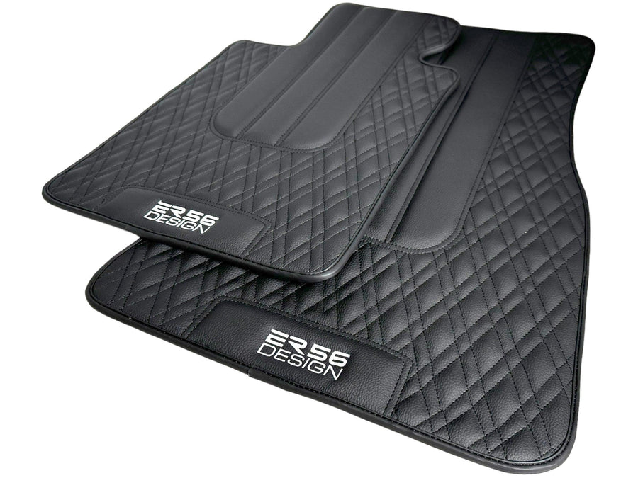 Floor Mats For BMW 5 Series E60 Black Leather Er56 Design - AutoWin