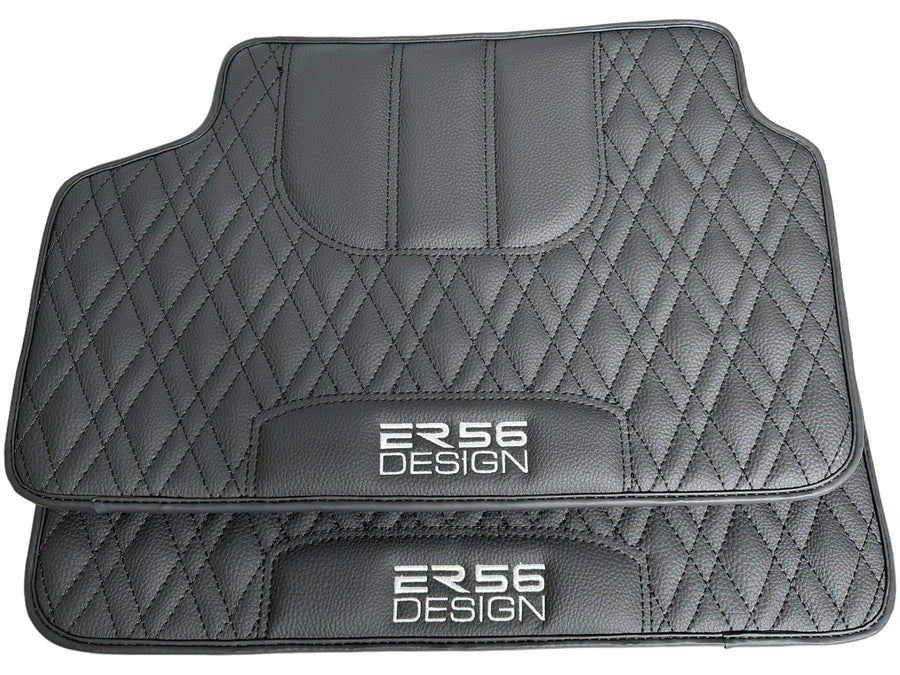 Floor Mats For BMW 5 Series E60 Black Leather Er56 Design - AutoWin