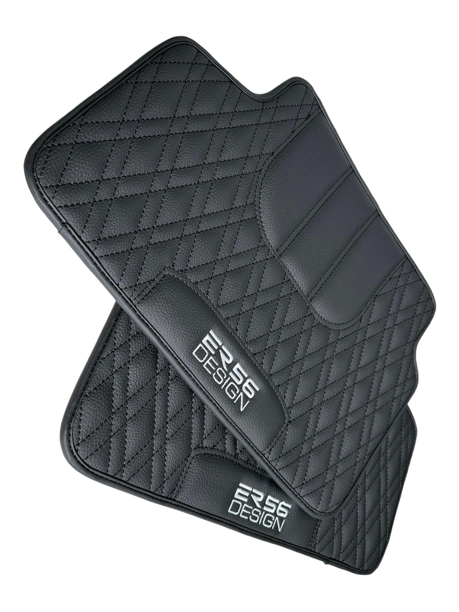 Floor Mats For BMW 5 Series E60 Black Leather Er56 Design - AutoWin