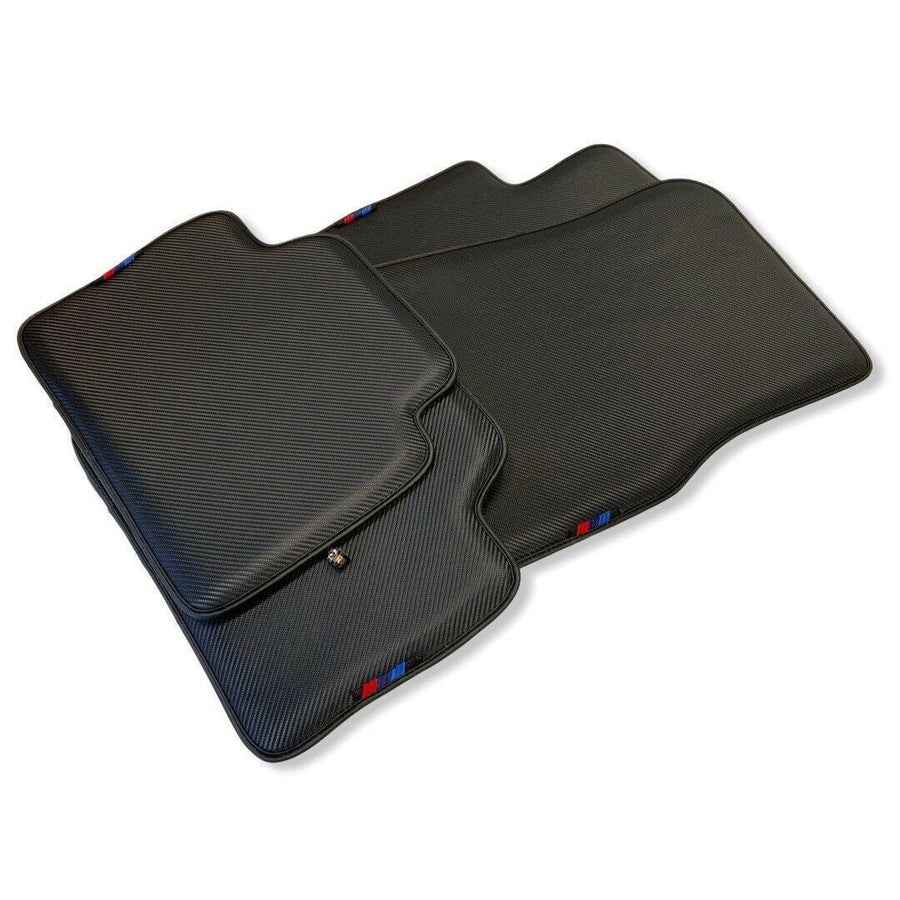 Floor Mats For BMW 7 Series E38 Long Autowin Brand Carbon Fiber Leather - AutoWin