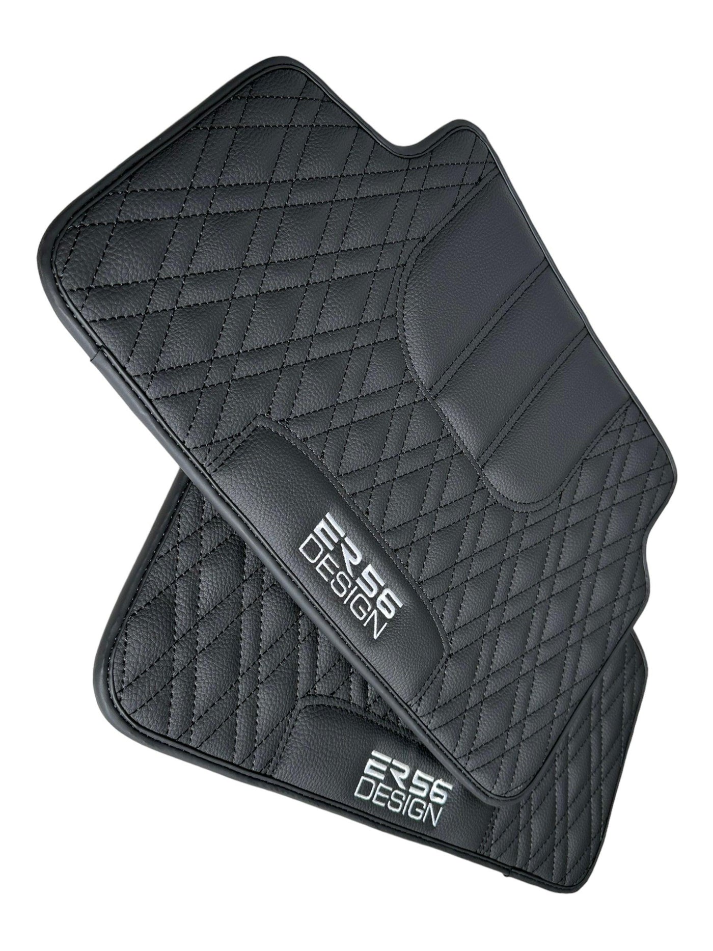 Floor Mats For BMW 7 Series G12 Black Leather Er56 Design - AutoWin
