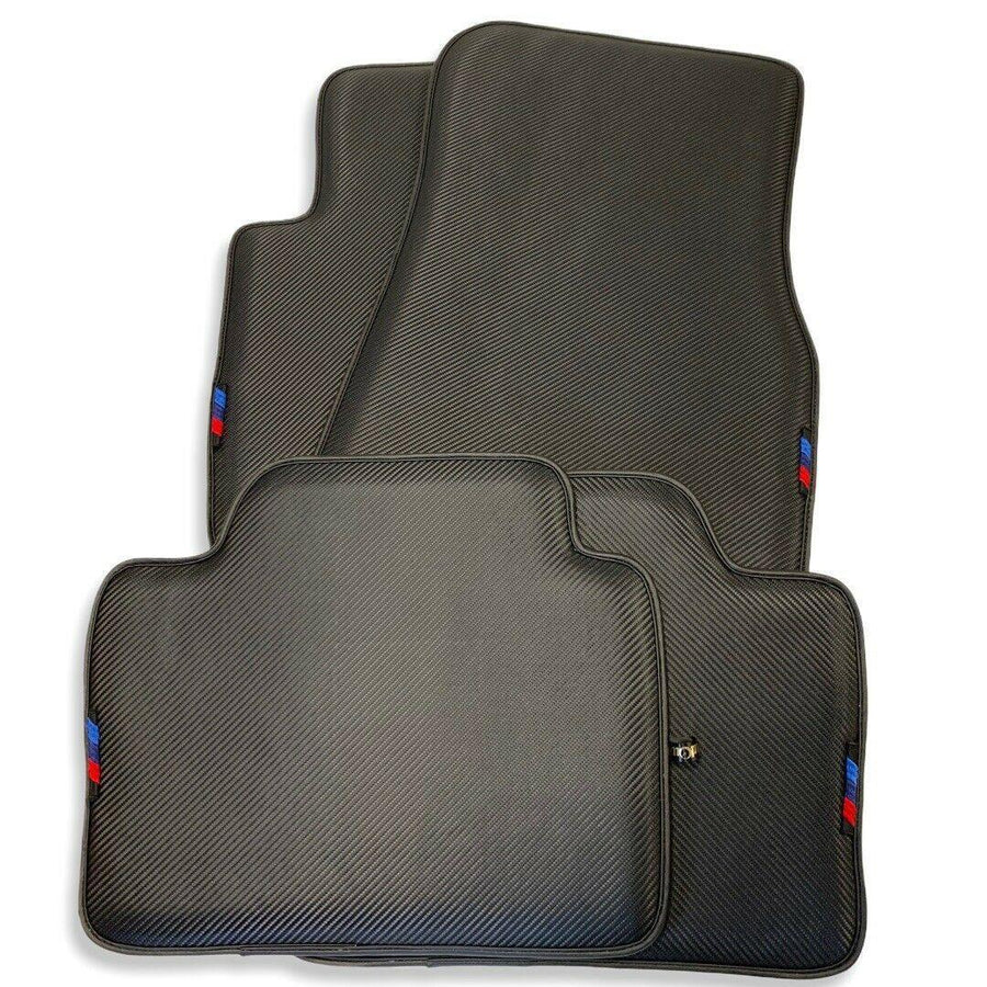 Floor Mats For BMW 8 Series E31 2-door Coupe Autowin Brand Carbon Fiber Leather - AutoWin
