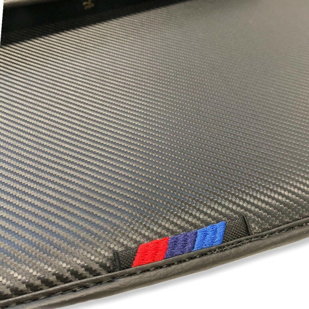Floor Mats For BMW M3 4-door E90 Autowin Brand Carbon Fiber Leather - AutoWin