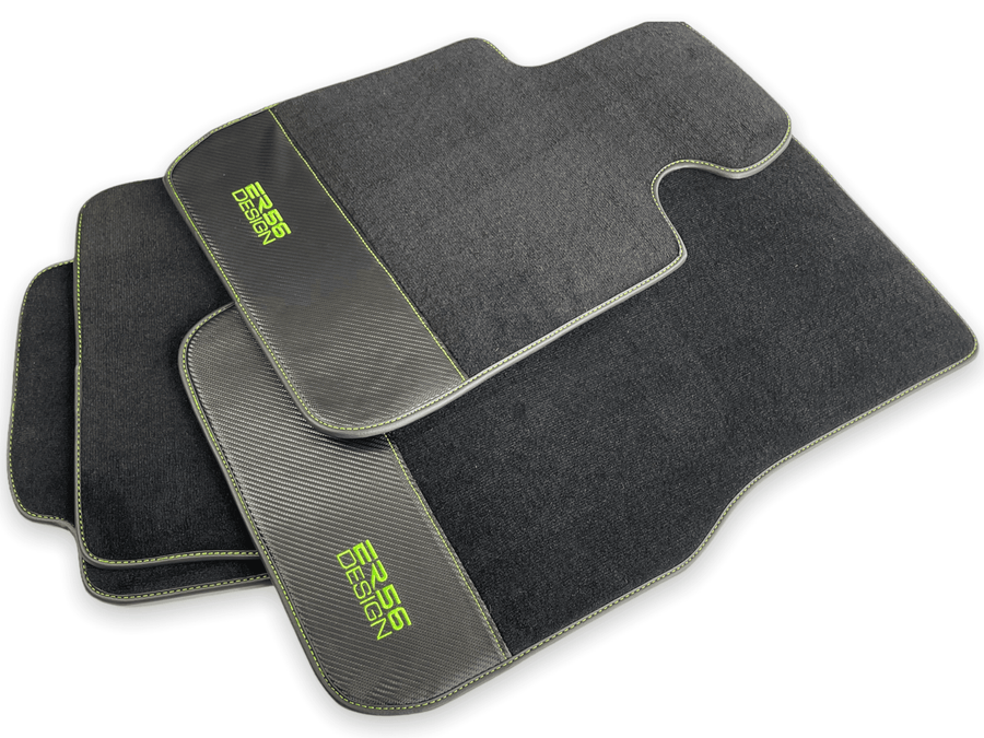 Floor Mats For BMW M6 F12 Convertible Carbon Leather Er56 Design - AutoWin