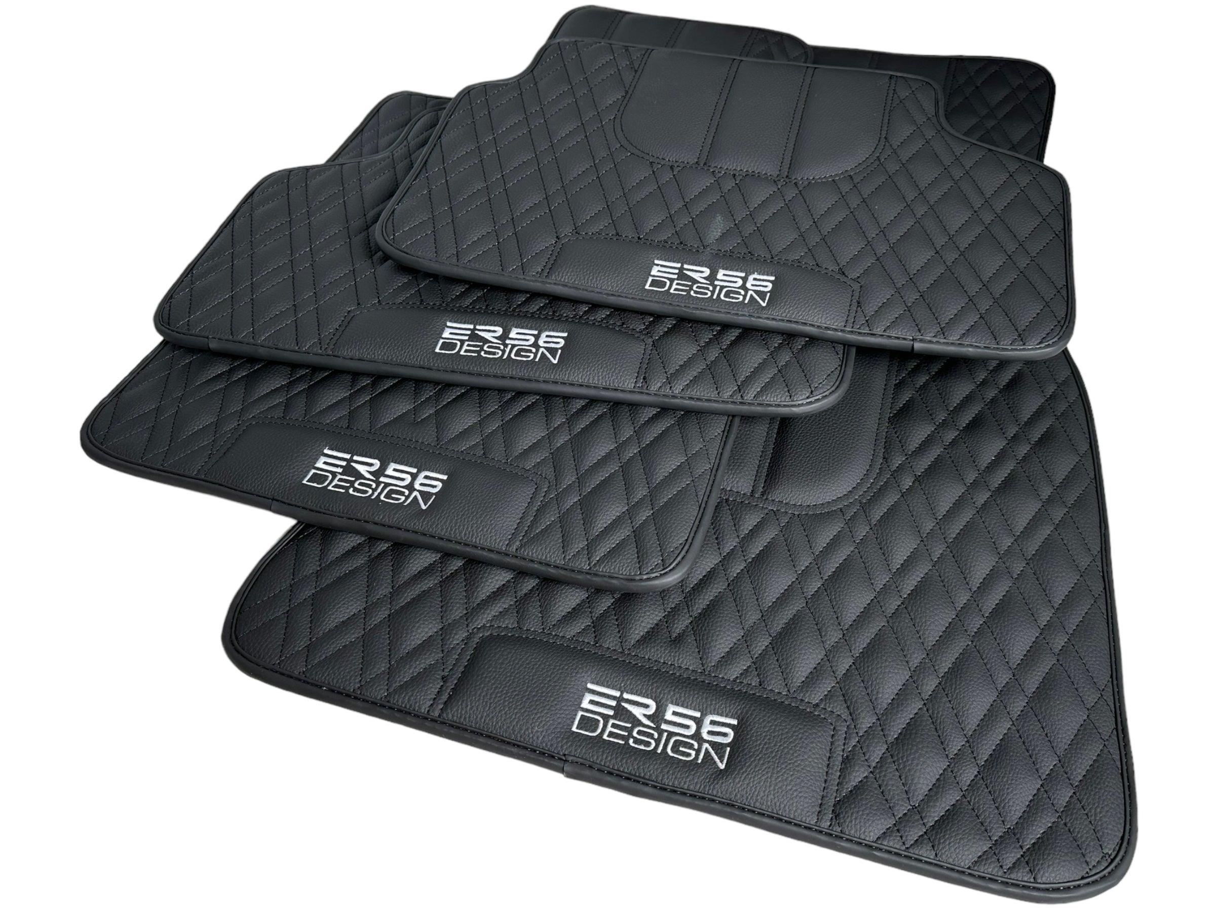 Floor Mats For BMW M8 F91 Convertible Black Leather Er56 Design - AutoWin