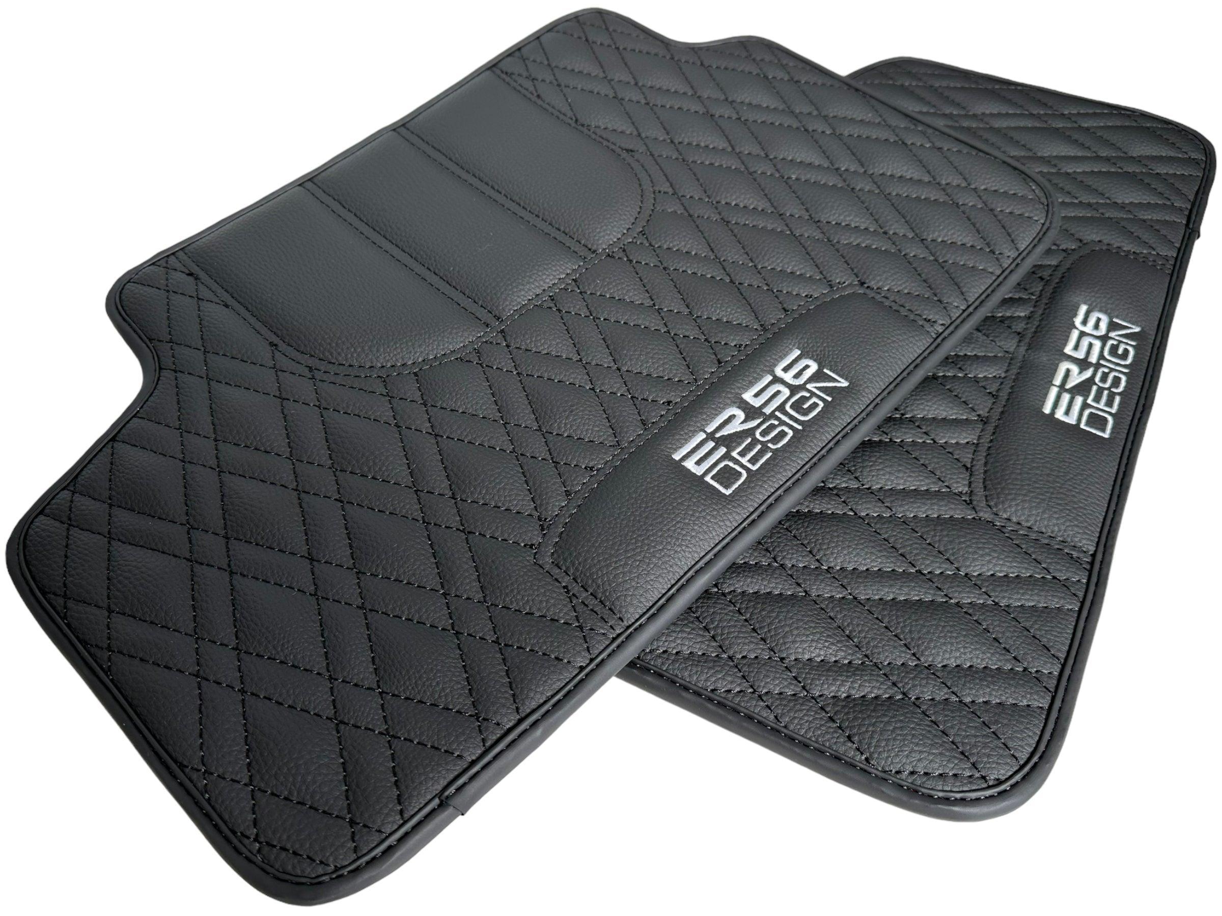 Floor Mats For BMW M8 F91 Convertible Black Leather Er56 Design - AutoWin
