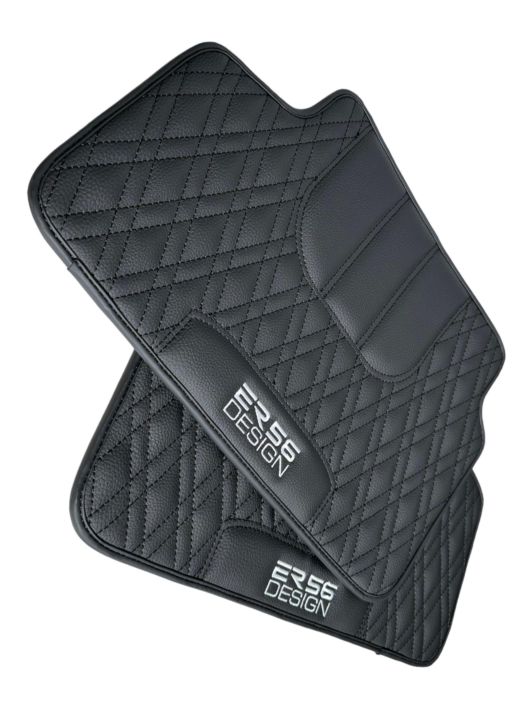 Floor Mats For BMW M8 F91 Convertible Black Leather Er56 Design - AutoWin