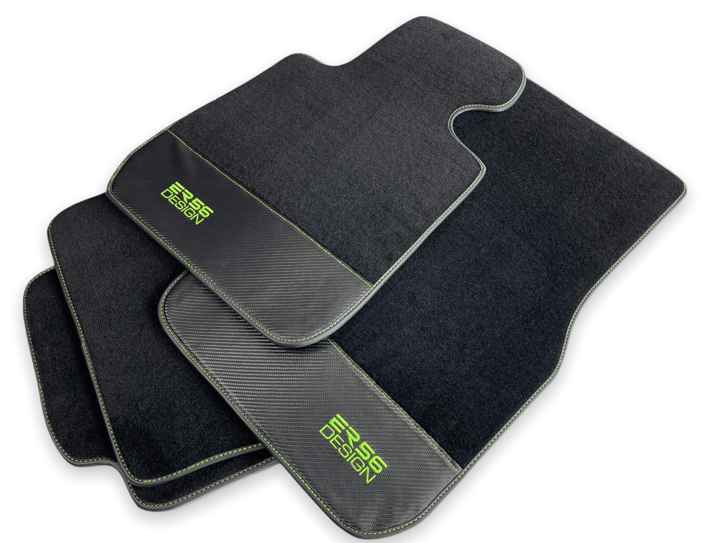 Floor Mats For BMW M8 F91 Convertible Carbon Leather Er56 Design - AutoWin