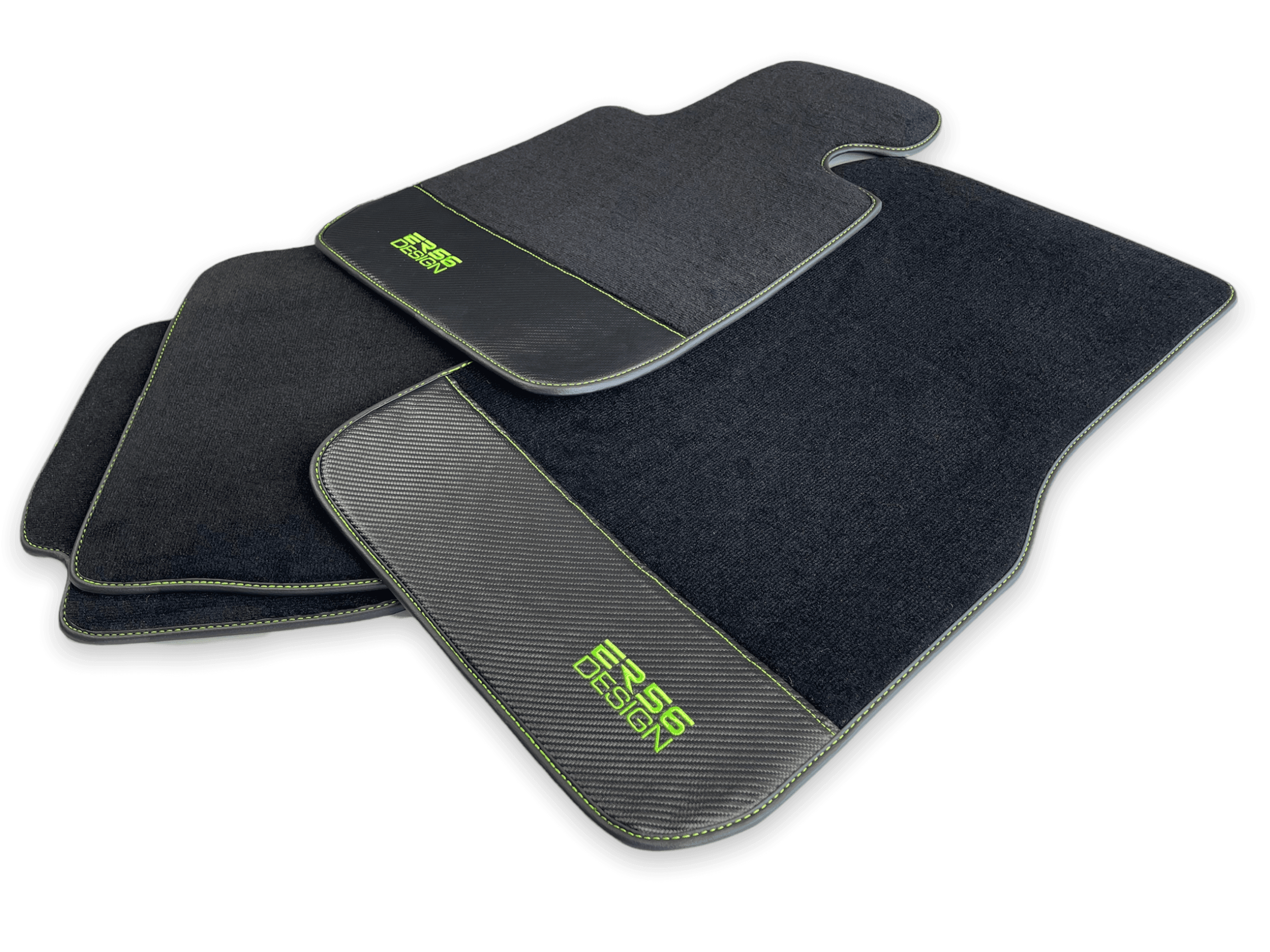 Floor Mats For BMW M8 F91 Convertible Carbon Leather Er56 Design - AutoWin