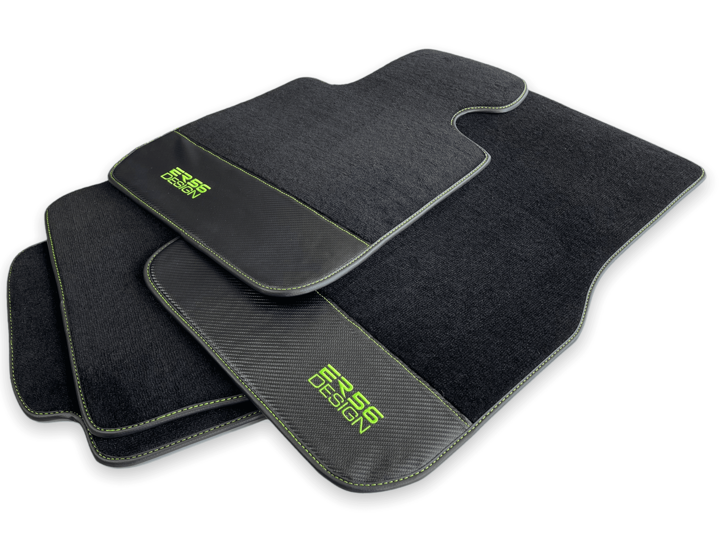 Floor Mats For BMW M8 F91 Convertible Carbon Leather Er56 Design - AutoWin