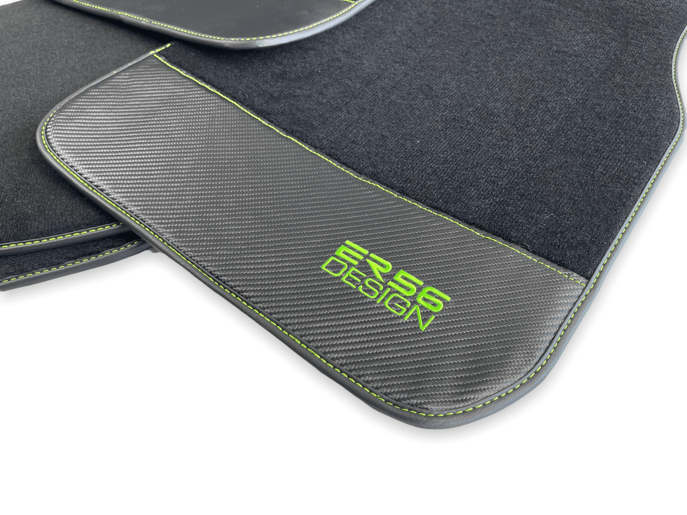 Floor Mats For BMW M8 F91 Convertible Carbon Leather Er56 Design - AutoWin