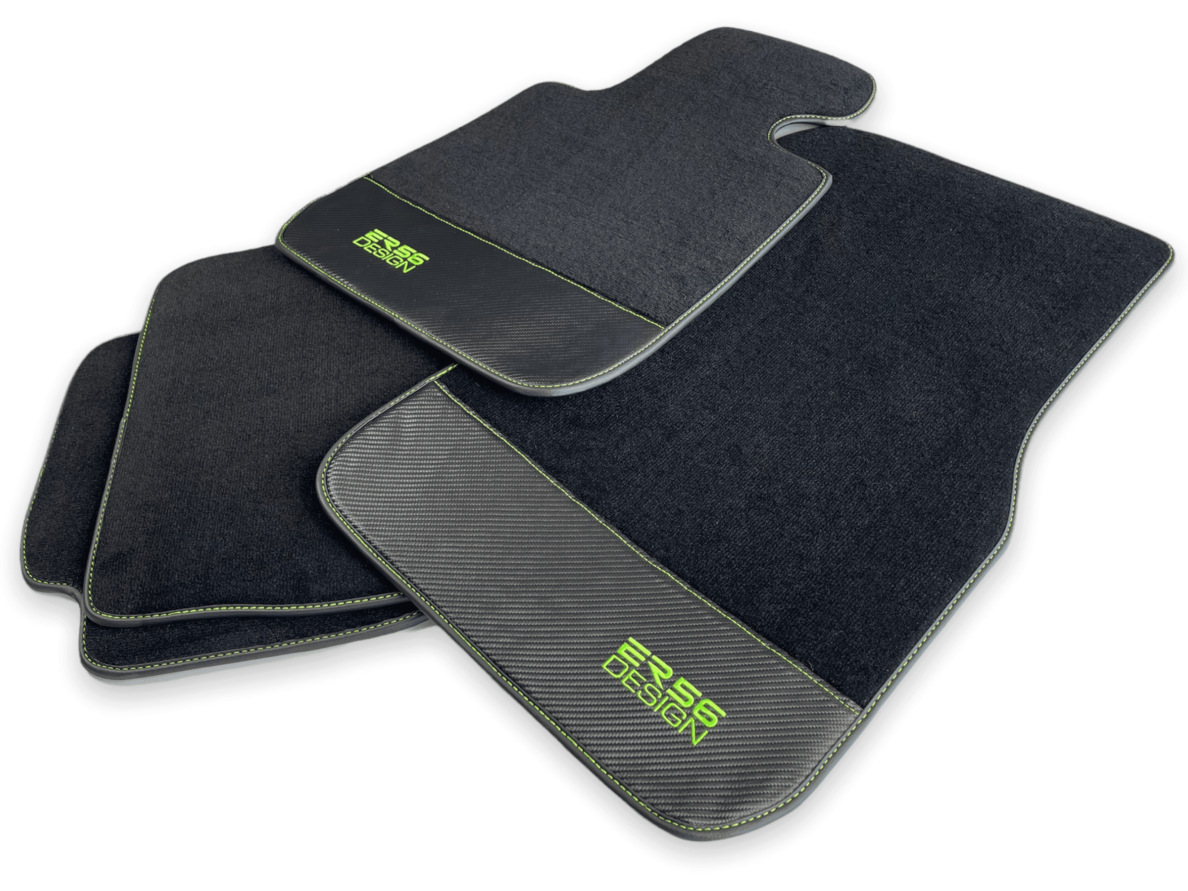 Floor Mats For BMW M8 F91 Convertible Carbon Leather Er56 Design - AutoWin