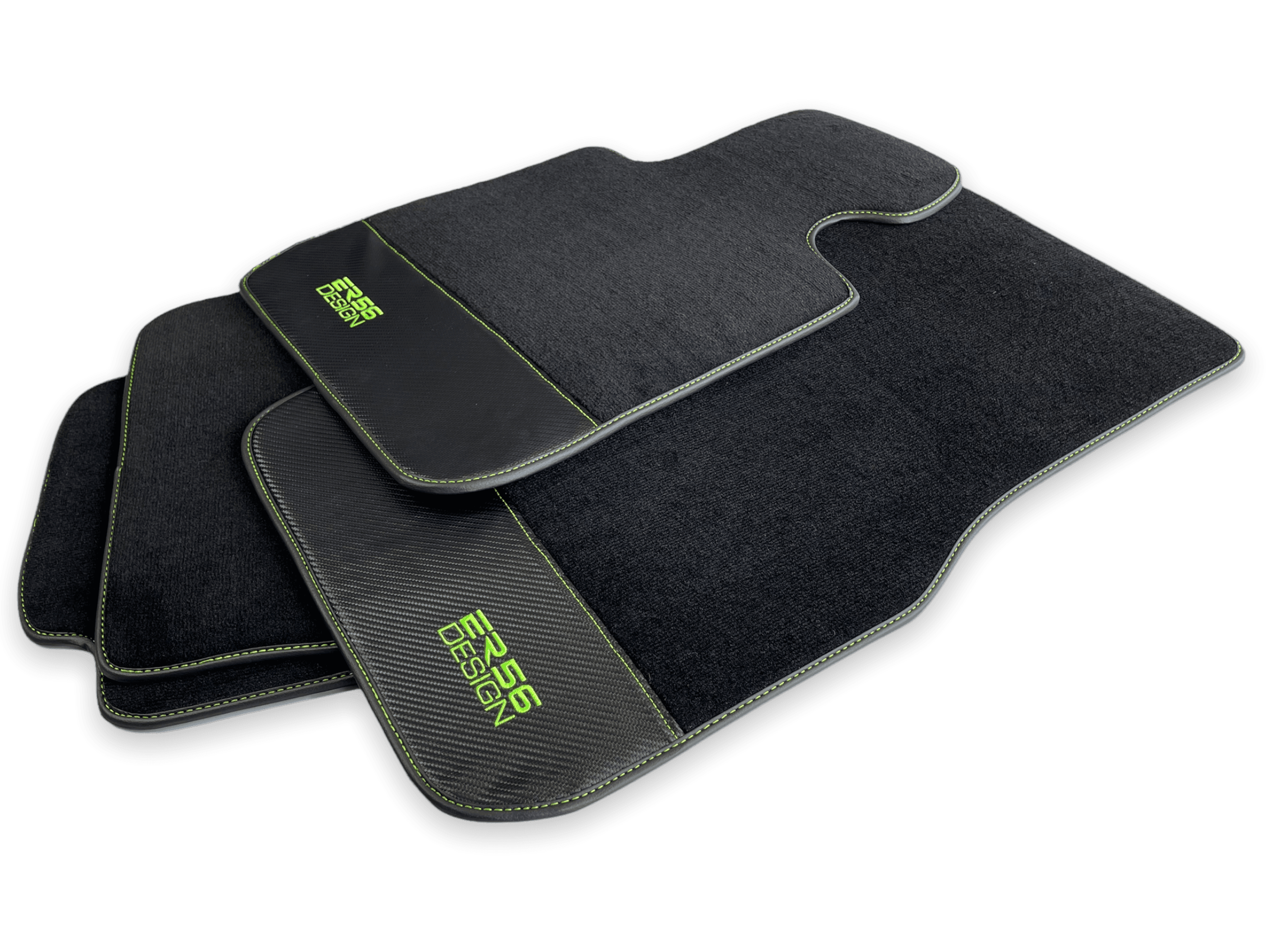 Floor Mats For BMW M8 F91 Convertible Carbon Leather Er56 Design - AutoWin