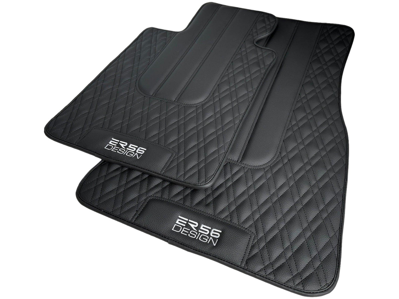 Floor Mats For BMW X1 Series E84 Black Leather Er56 Design - AutoWin