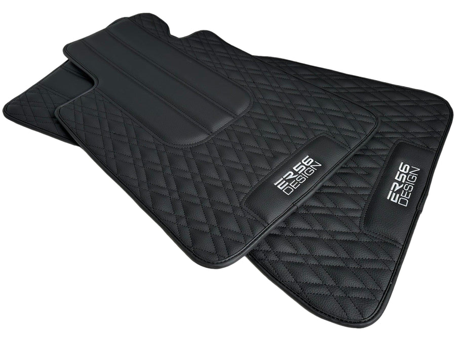 Floor Mats For BMW X2 Series F39 Black Leather Er56 Design - AutoWin