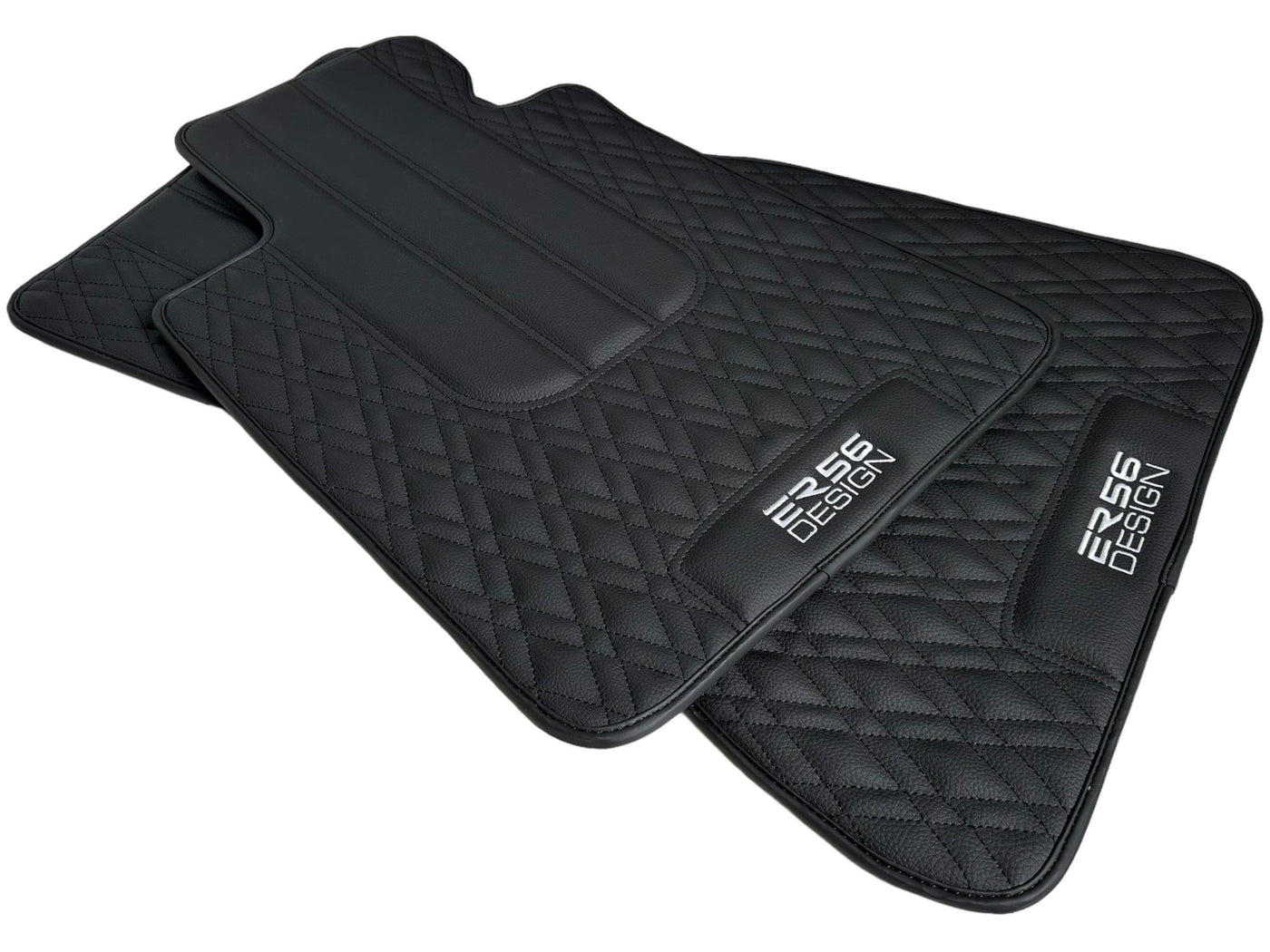 Floor Mats For BMW X6M E71 SUV Black Leather Er56 Design - AutoWin