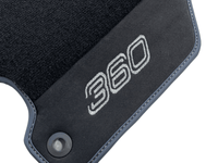 Floor Mats For Ferrari 360 Modena 1999-2005 Black With Alcantara - AutoWin