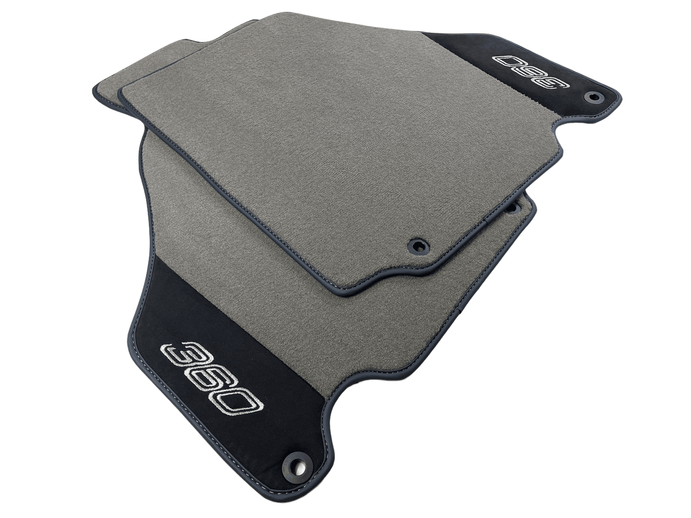Floor Mats For Ferrari 360 Modena 1999-2005 Gray With Alcantara Leather - AutoWin