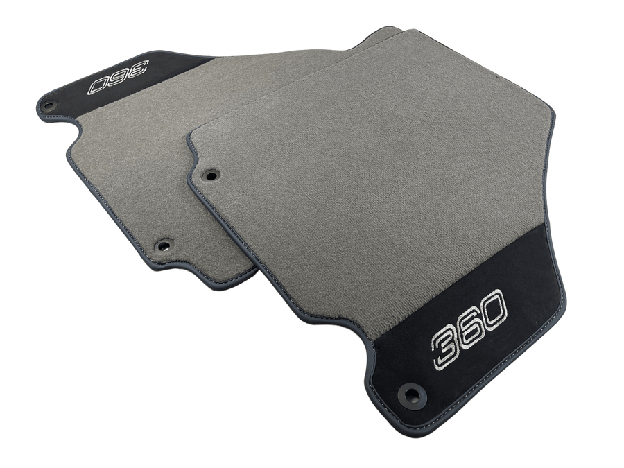 Floor Mats For Ferrari 360 Modena 1999-2005 Gray With Alcantara Leather - AutoWin
