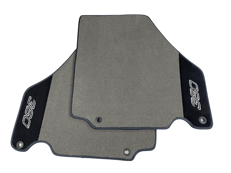 Floor Mats For Ferrari 360 Modena 1999-2005 Gray With Alcantara Leather - AutoWin