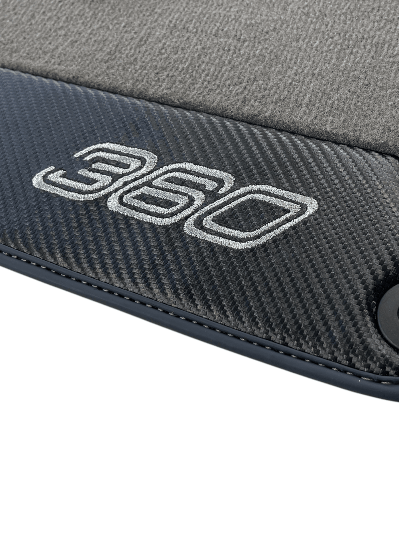 Floor Mats For Ferrari 360 Modena 1999-2005 Gray With Carbon Fiber Leather - AutoWin