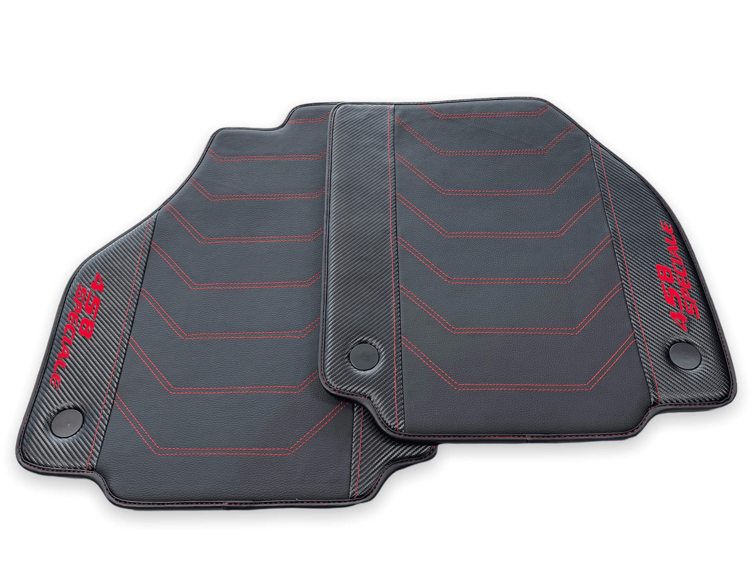 Floor Mats For Ferrari 458 Speciale With Carbon Fiber Leather 2012-2015 - AutoWin