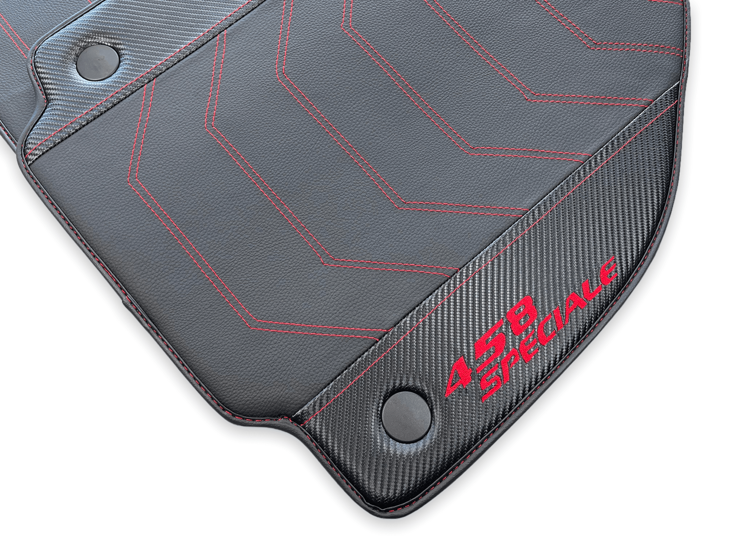 Floor Mats For Ferrari 458 Speciale With Carbon Fiber Leather 2012-2015 - AutoWin