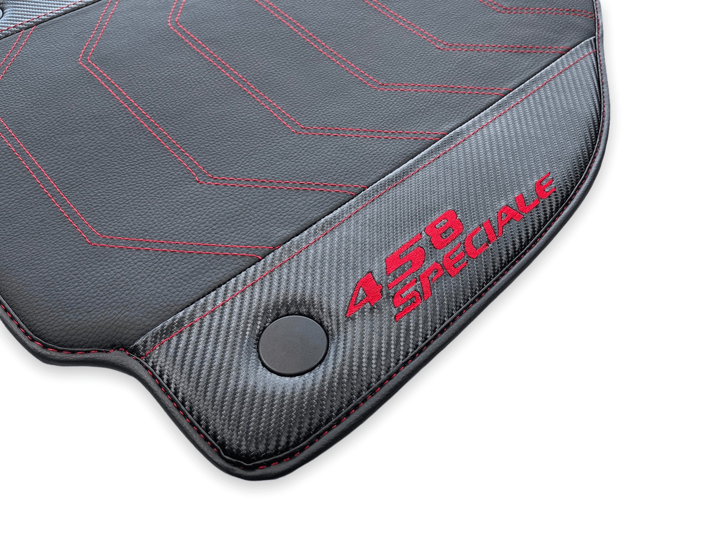 Floor Mats For Ferrari 458 Speciale With Carbon Fiber Leather 2012-2015 - AutoWin