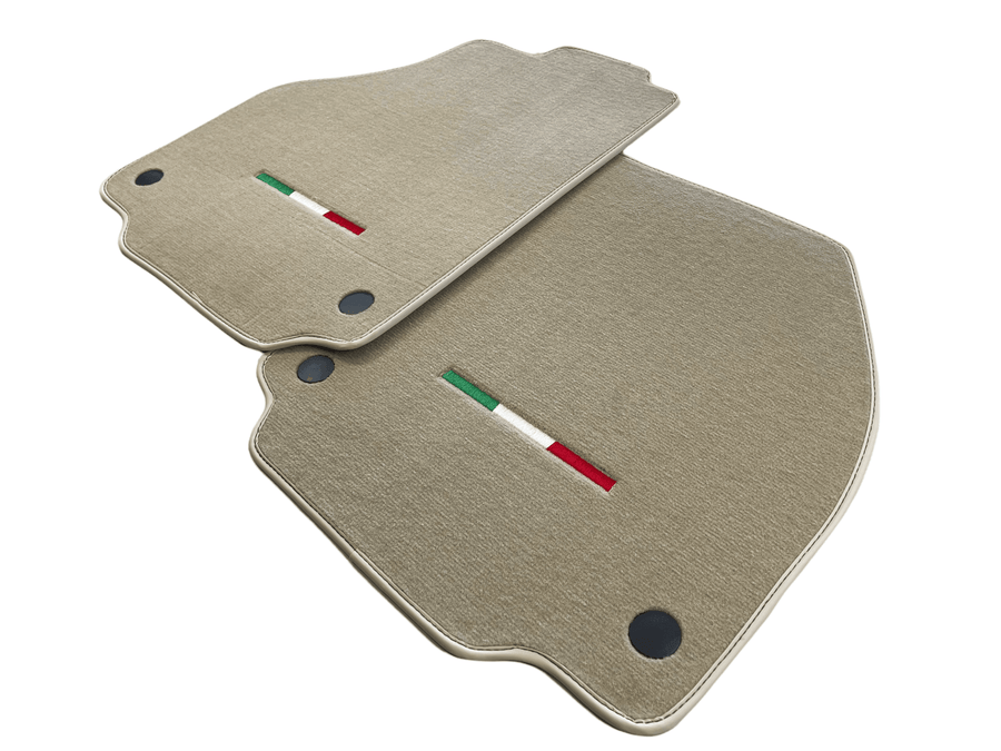 Floor Mats For Ferrari 458 Spider 2012-2015 Beige Italian Edition - AutoWin