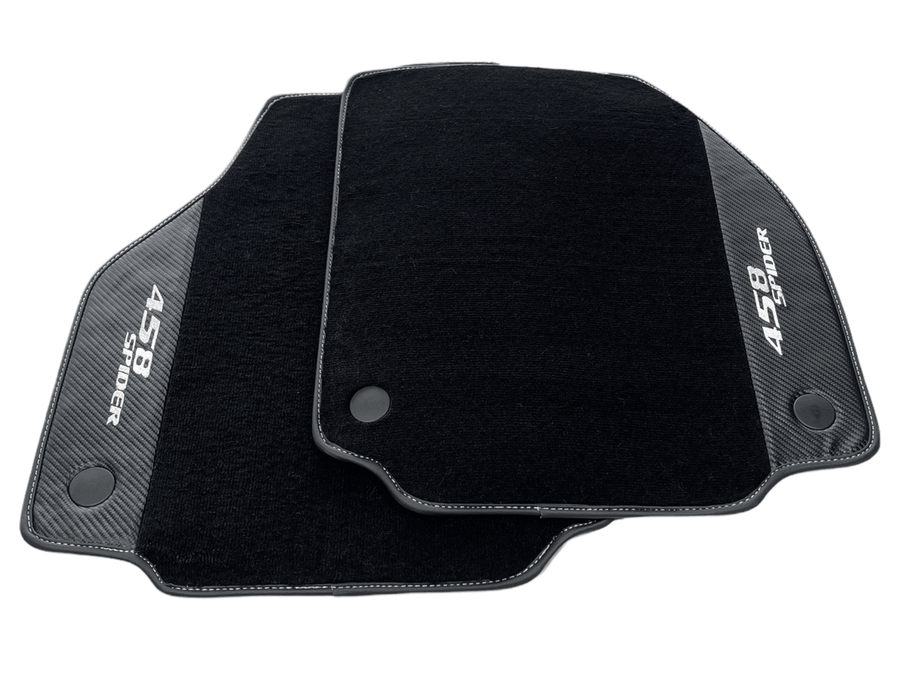 Floor Mats For Ferrari 458 Spider 2012-2015 Carbon Leather - AutoWin