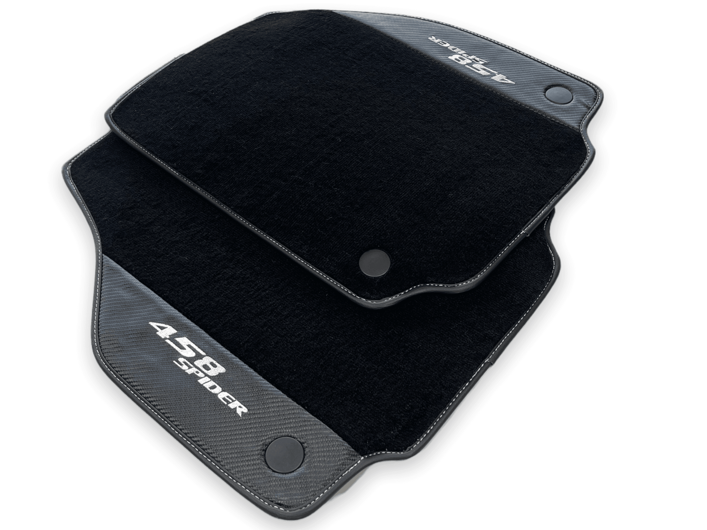 Floor Mats For Ferrari 458 Spider 2012-2015 Carbon Leather - AutoWin
