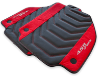 Floor Mats For Ferrari 458 Spider 2012-2015 Leather With Red Alcantara - AutoWin