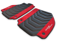 Floor Mats For Ferrari 458 Spider 2012-2015 Leather With Red Alcantara - AutoWin