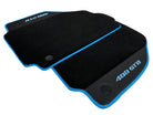 Floor Mats For Ferrari 488 GTB 2015-2022 Alcantara Leather Light Blue Trim - AutoWin