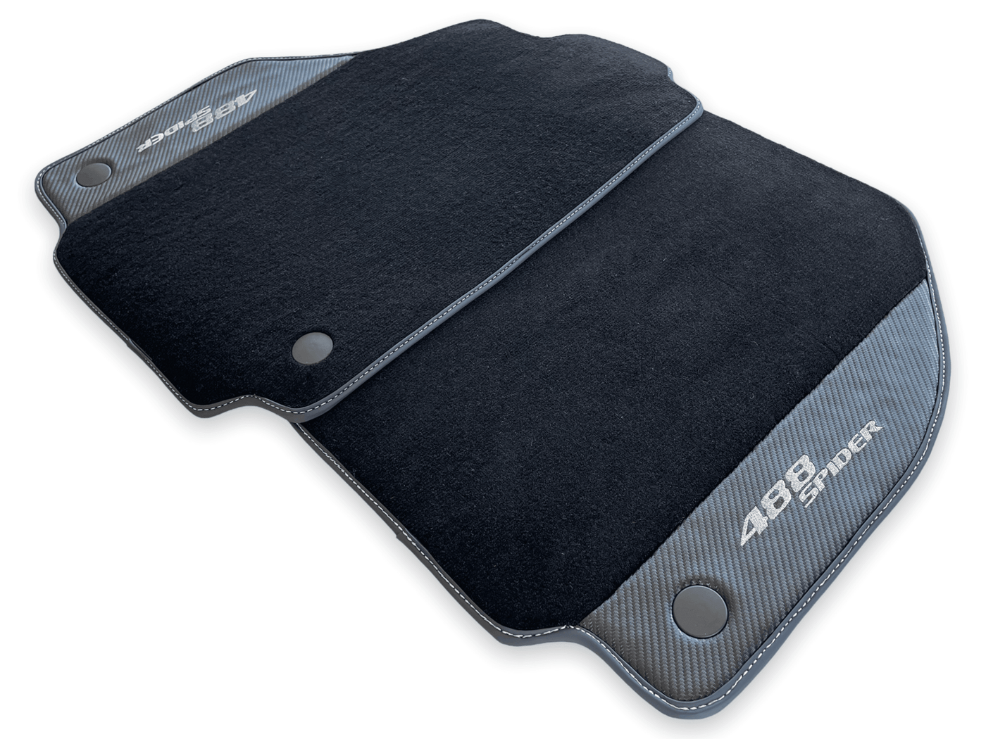 Floor Mats For Ferrari 488 Spider 2015-2022 Carbon Fiber AutoWin Brand IT Edition - AutoWin