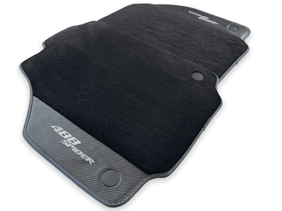 Floor Mats For Ferrari 488 Spider 2015-2022 Carbon Fiber AutoWin Brand IT Edition - AutoWin