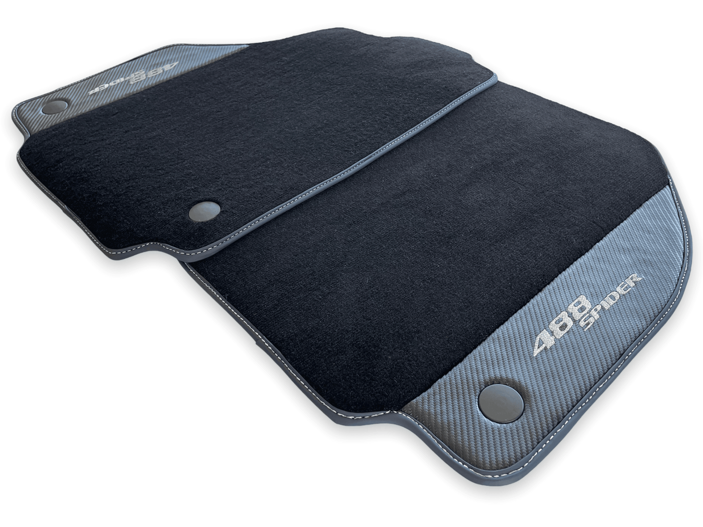 Floor Mats For Ferrari 488 Spider 2015-2022 Carbon Fiber AutoWin Brand IT Edition - AutoWin