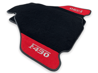 Floor Mats For Ferrari F430 2004-2009 Red Alcantara Leather - AutoWin